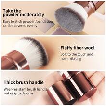 Long Aluminum Tube Retractable Brush, Professional Fluffy Contouring Brush, Precise Shaping Blush & Foundation Brush, Portable & Durable Makeup Tool