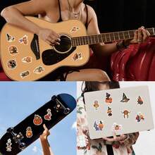 50 Peças Adesivos Retrô de Halloween, Adesivos Impermeáveis de Vinil para Scrapbooks, Diários, Laptops, Para-choques, Skates, Garrafas de Água, Computadores, Celulares, Suprimentos para Festa de Halloween