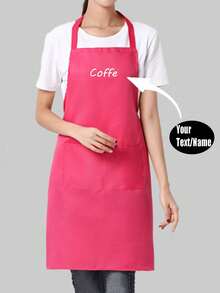 1pc Customized Kitchen Cooking Apron, Modern Polyester Oil-Proof Apron, Black Kitchen Apron, Polyester Apron, Suitable For Garden, Kitchen And Housework, Perfect For Home, Restaurant And Kitchen Cooking, Washable, Customized, Unique, Personalized, Ideal Gift For Boyfriend, Girlfriend, Family And Friends, Suitable For Use In Sofa, Bed, Car, Tea Room, Bedroom, Living Room, Bathroom, Dining Room And Other Places. - Multicolor - View 13