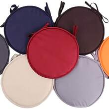 1 X Beach Camping Seat Pad, Children's Chair Pad, Home Dining Chair Pad, Portable Folding Round Picnic Mat, Dustproof Camping Mat, Outdoor Folding Seat Pad (Dimensions: 30cm, Slight Variation Due To Manual Measurement) Random Colour (With Ties)