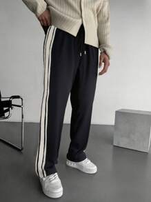 1pc Men's Casual Loose Fit Pants, Suitable For Daily Commute, Sports Training, Running, Outdoor, Hiking, Fitness, Jogging, Relaxed Streetwear Style, Straight Leg, Spring/Autumn, Fall