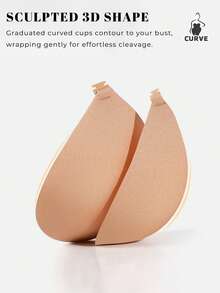 1 Peça Sutiã Adesivo Push-Up Invisível - Almofadas de Silicone Sem Alça com Alça Transparente Destacável para Vestidos Sem Costas e Vestidos de Noiva