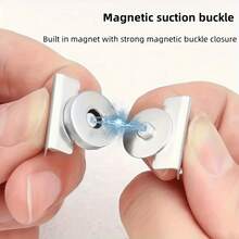 5pcs Magnetic Metal Snap Buttons, 4 Colors, Seamless Closure, Suitable For Handbags And Garment DIY Handcraft, Detachable Clips