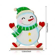 1/200 Juegos disponibles, 2 piezas/Juego Reno, muñeco de nieve y Papá Noel de Navidad mini y lindos, decoración de centro de mesa de comedor de madera, divertido de abrazar con las manos abiertas, decoración rural, decoración del hogar con tema navideño, decoración de escritorio del centro comercial - Multicolor - Ver 11