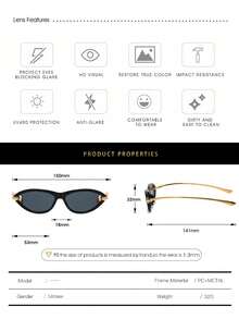 Luxury Women's Cat Eye Retro Brand Designer Sunglasses, Anti-Glare Sunglasses, UV400 - Multicolor - View 9