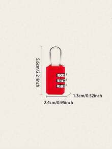 1pc Mini High-Grade Metal Combination Lock, 3-Digit Password, Suitable For Luggage, Suitcases, Gym Lockers, Drawers, Ideal Travel Accessory, Portable, Durable, Anti-Tamper, Compact Design, Convenient To Carry, Essential For Travel And Back To School Season - Multicolor - View 7