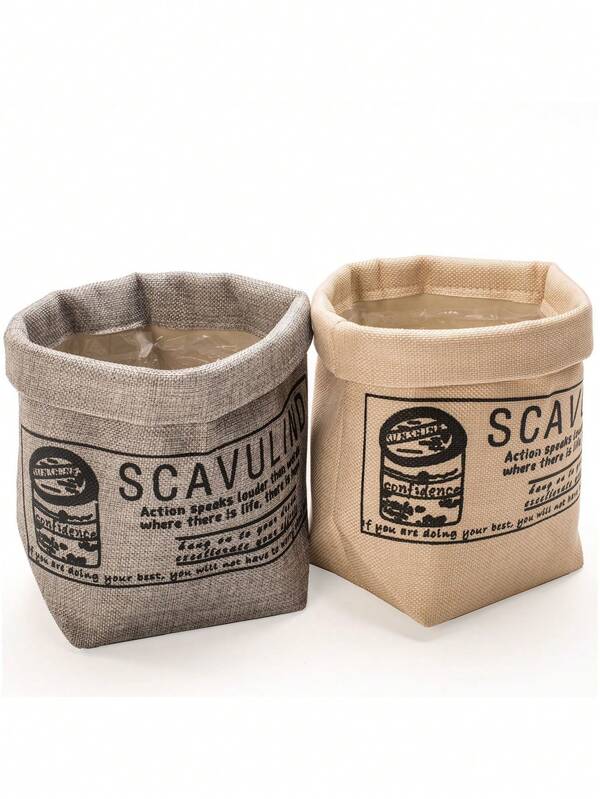 1 قطعة حقيبة زراعة مطبوع عليها حرف، حقيبة أصيص قماشية مقاومة للماء، حقيبة ديكور منزلي للزراعة، بديل لأصيص الزهور، حقيبة تخزين ترتيب الزهور، قابلة للطي مع بطانة مقاومة للماء، لديكور المنزل والغرفة والمطبخ والشرفة