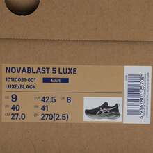 Asics Men's NOVABLAST 5 LUXE Low-Top Running Shoes 1011C031-001 - Black - View 7