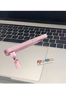 1pc Customized Phone Grip Stand, Foldable Metal Compact Slouchy Desk Phone Holder, Fashionable! - Multicolor - View 4