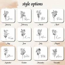 1pc Customized Birthday Flower & Name Women's Jewelry Box, Fashionable Personalized Leather Jewelry Organizer, Perfect Gift For Mother, Girlfriend, Anniversary, Mother's Day