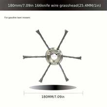 24.5mm Knotted Wire Brush Head, Indestructible Weeding Tool For Brush Cutter, Lawn Mower Attachment