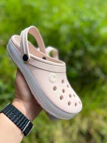 Women's Adult Simple Beach Slippers Openwork Fabric Beach Flip Flops - Rose - 查看 1