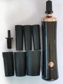 电动化妆刷清洁器和睫毛胶搅拌器,适用于指甲油和液体化妆品的多功能振动机,包括 2 个连接器和 6 个硅胶模具附件,适用于 MUA、睫毛技师和美甲师的专业美容工具 - 黑色 - 查看 13