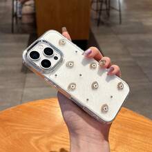 Evil Eye 1pc Electroplated Frame Glitter Eye Resin Phone Case Compatible With IPhone 11 12 13 14 15 16 Series - Clear - View 5