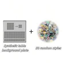 1pc Background Board + 50pcs Random Pixel Blocks, Creative Personalized Pixel World Synthesis Board, Acrylic Collection Display Plaque, Commemorative Room Decor Wall Hanging - Multicolor - View 9