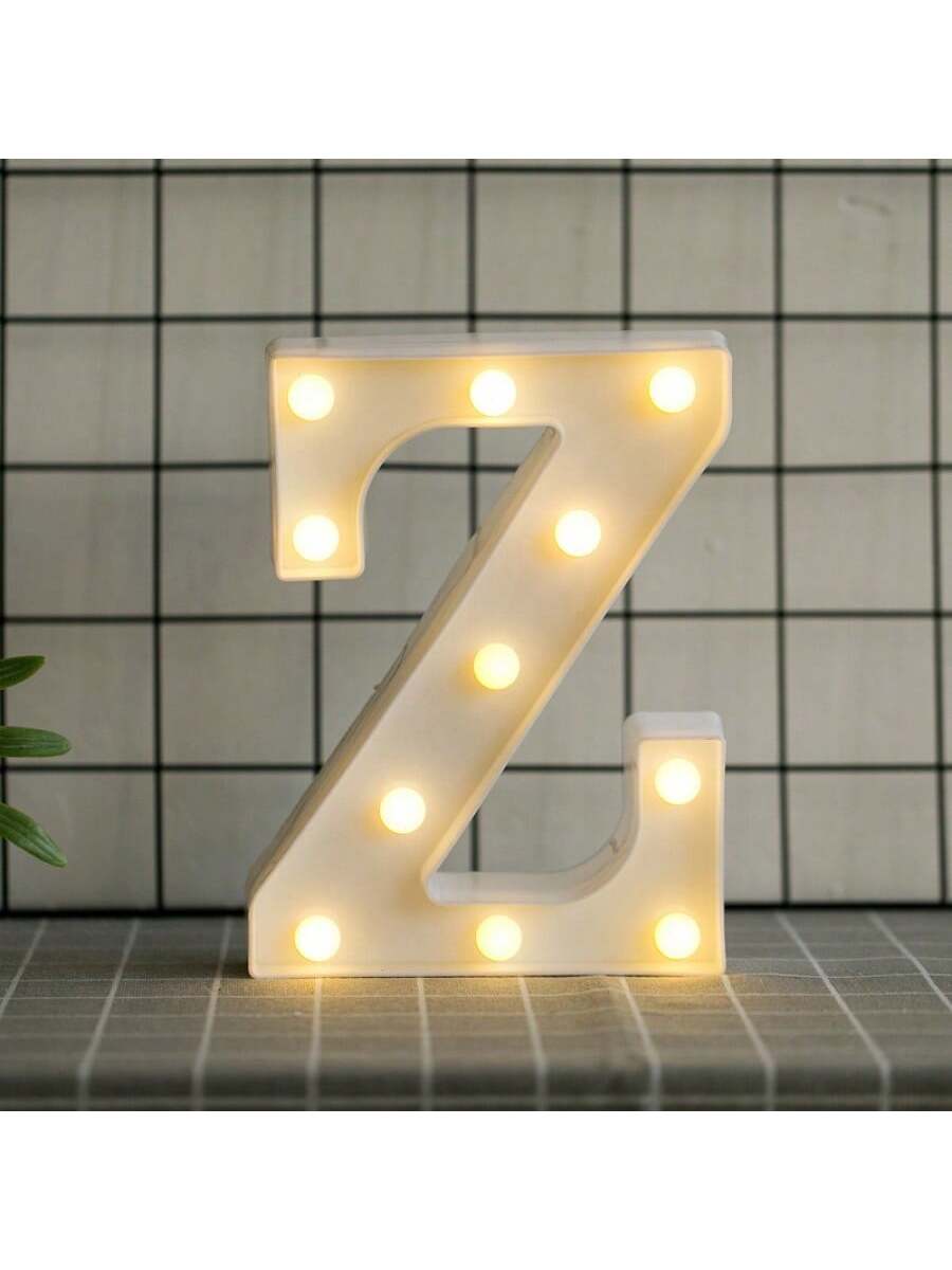 Lámpara de luces focales con letras Z en 3D de LED