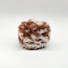 2/1pc 100g 钩针纱，彩虹混纺，奢华柔软人造毛皮纱球，羊毛纱，粗羊毛仿貂毛花式纱，粗羊毛手工编织纱，柔软纱 DIY 钩针编织纱线，用于衣服、圣诞帽