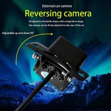 BAIDELUO 1pc Universal Car Rear View Backup Camera, 12 LED HD Night Vision Waterproof Reverse Rearview Camera, CCD Monitoring, Suitable For Most Vehicle Models - Black - View 3