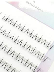 120 件赵云睫毛，自然大气，慵懒逼真分段式浓密透明茎假睫毛 - B - 查看 7