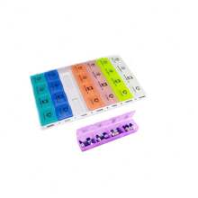Weekly Pill Holder With 28 Compartments – Daily Medicine Organizer - Multicolor - View 3