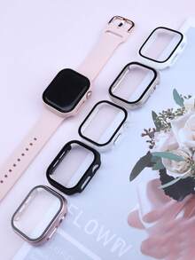 6PSC 兼容 40/41/42/44/45/46/49mm 表壳。运动休闲风，防震防刮，硬质 PC 表壳，自带钢化玻璃屏幕保护膜（二合一设计）。兼容 Ultra/11/10/9/8/7/6/5/4/SE 男女款智能手表。6 种颜色可选。 - 6色組合-3 - 查看 2