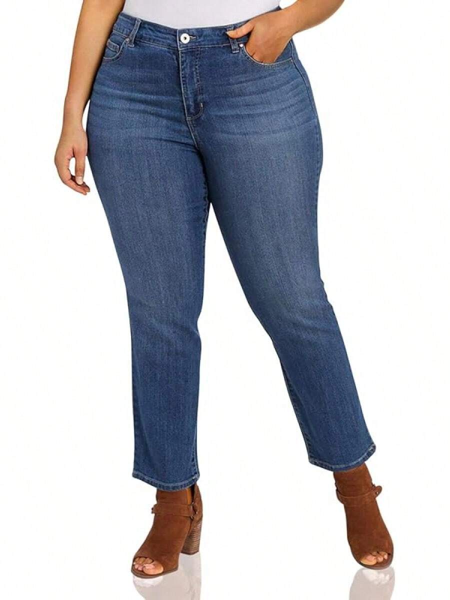 Bandolino Women's Mandie Signature Fit 5 High Rise Jean Plus Sizehalloween - Sonora - View 1