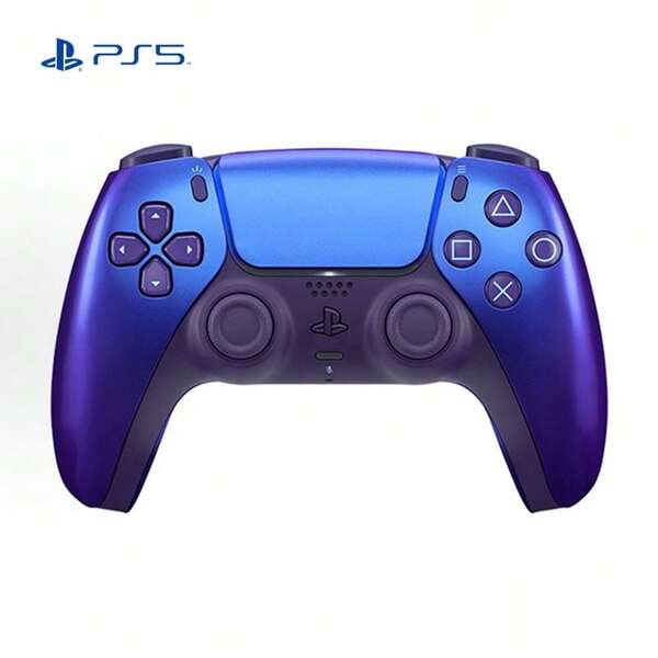Sony وحدة تحكم الألعاب اللاسلكية PS5 PlayStation DualSense، وحدة تحكم PS5 مع مشغلات تكيفية، محركات اهتزاز مزدوجة، ردود فعل لمسية، اتصال متعدد الأجهزة، النسخة الصينية الرسمية، نيلي نقي