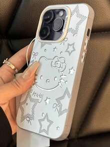 Sanrio Sanrio Creative Cartoon Hello Kitty Pattern Fashion Shockproof Durable TPU Protective Phone Case, Suitable For IPhone 16, 16 Pro, 16 Pro Max, 13, 14, 14 Pro, 15, 15 Pro, 15 Pro Max, XS Max, XS, XR, Elegant Phone Protective Cover, Lightweight And Comfortable Touch