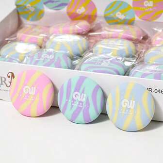 Simple Macaron Round Eraser, Special Eraser For Exam, Pencil Writing, Wipe Clean Without Leaving Traces Creative Stationery Office Gifts,1.38inch Round ,Back To School.Cute And Creative Round Cookie Shape, Novelty Stationery School Supplies, Perfect Gift For Students