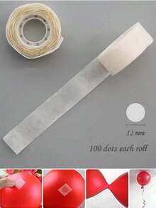 100/300/500 Pieces Transparent Glue Dot Adhesive Tape, 100 Glue Dots Per Roll, Movable, Double-Sided Glue Dots, 12mm Diameter, Suitable For Scrapbooking, Party, Wedding, Balloon Decoration
