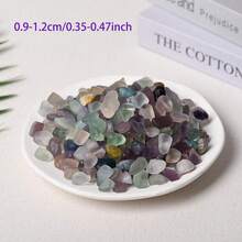 100克（0.22磅）水晶碎石 - 抛光萤石卵石，迷你抛光石屑，适用于工艺品、花瓶填充物、多肉植物、水族箱底砂 - 彩色 - 查看 13