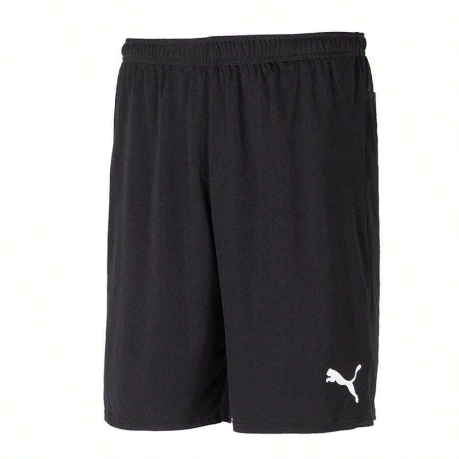 Puma TeamGOAL Soft Knit Shorts, Men's Soccer 705752 - Black-puma White - View 1