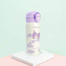 Miniso Kuromi Rakuichi Dual-Drink 304 Stainless Steel Thermos 360mL /12.17oz 304 Steel + Long-Lasting Temperature Retention, Suitable For Home Drinking & Students' School(1PC)