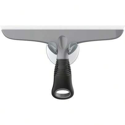 MultiPurpose Silicon Squeegee For Window Glass Shower Door Car Windshield Heavy Duty Window Scrubber Includes Suction Hook 10 Inch White And Black 1 Pack