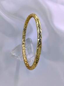 10pcs Women's Minimalist Smooth Silver Color Bangle Bracelets, Gift For Ladies And Girls, Valentine's Day Present