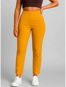 Stretch Pleated Trousers For Women