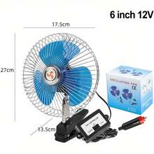 8" 24 V CLIP ON CAR OSCILLATING FAN With 2 Speeds Rotation Metal Car Fan - 8-inch 24V - View 2