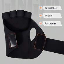 GINGPAI Gel Half-Finger Boxing Gloves With Slouchy Hand Wraps - Black - View 9