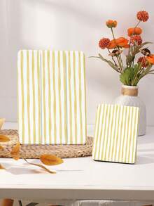 Kingsung 简约黄色直线图案平板电脑保护套，兼容 iPad 9.7/10.2/10.5/10.9/12.9/Pro 11（第十代），兼容三星 Galaxy Tab S6 Lite 10.4 英寸，兼容 Kindle Paperwhite 第十二代（2024 年款），Kindle 第十一代（2022 年款），柔软防震，带智能支架/自动唤醒/睡眠功能 - 彩色 - 查看 9