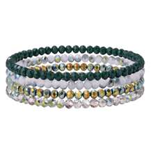 4入組時尚天然石珠寶手鍊套裝，適用於女孩子治療靈氣水晶石手鍊，女男士能量冥想禮物