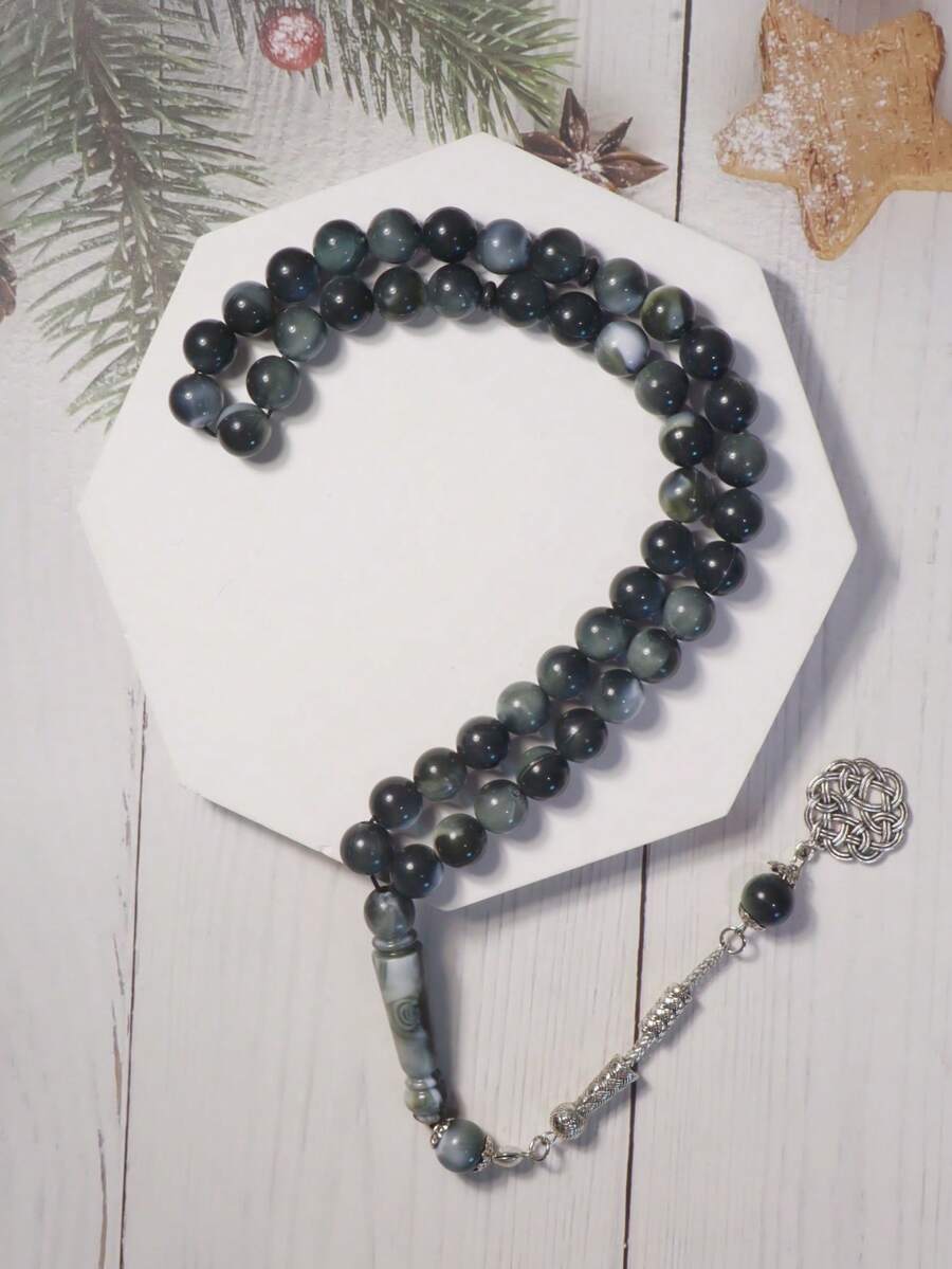 1pc 45 Beads Middle Eastern Saudi Prayer Beads, Arabic Tasbih Rosary, Islamic Prayer Beads, Acrylic Tasbih Prayer Beads - Multicolor - View 1