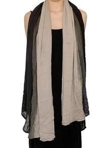 Modal Hijab Ombre Scarf Shawl Wrap Women Lightweight - Đỏ Khaki + Màu be - Xem 9