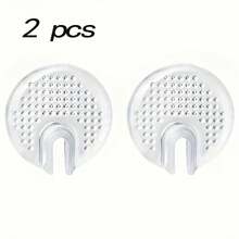 2pcs Soft Silicone Gel Pad, Self-Adhesive Waterproof Shock Absorption Plaid Insoles, Suitable For Flip Flops, Flops And Sandals - Transparent - View 9