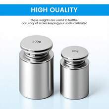 100g/200g/500g Precise Calibration Set Stainless Steel Chrome Plated Calibration Weights, Household Kitchen Tool, Professional Calibration, Laboratory Supplies