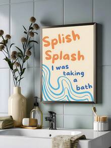 1/3PCS Modern Splish Splash Scrub A Dub Dub Bathroom Print Bathtub Washroom Decor Bath Poster Sign, Cartoon Quotes Wall Art, Funny Bathroom Canvas Wall Art Bedroom Decor, Living Room Decor, Office Decor, Dining Room Wall Decoration, Kitchen Decor, Study Room, Corridor, Dormitory Decoration, Bathroom Decor,Ideal Gift For Friends, Wall Arts, Wall Decor, Home Decor, Room Decor, Canvas Wall Art, Posters, Wall Art With Frame, Optional Frame ﻿
