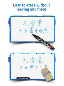 1pc 12 Colors/8 Colors Whiteboard Marker Pens, Large Capacity Refillable, Broad & Round Tip, For Teachers, Students, Drawing Boards, Writing