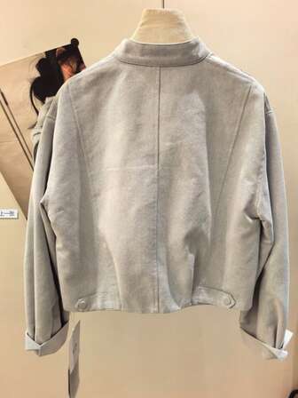 Women's Solid Color Front Zipper Casual Vacation Jacket