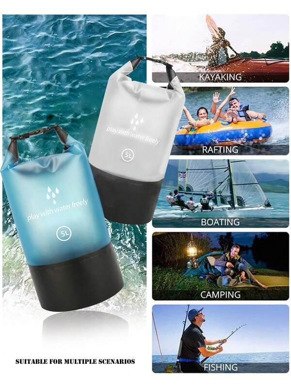 Waterproof PVC Coated Material Waterproof Bucket Storage Bag, Beach, Swimming, Trekking, Rafting, Large Capacity Handheld Waterproof Bucket Bag