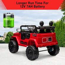 ShiningLove Ride On Truck Car For Kids, 12V Electric Ride On Car With Remote Control, Spring Suspension, Led Lights, Bluetooth, Music & Horn, 3 Speeds,Gift For Boys Girls - Red - View 5