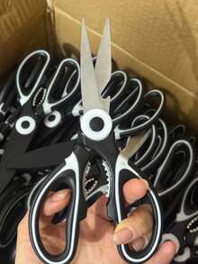 1pc Kitchen Scissors, Stainless Steel Multipurpose Heavy Duty Scissors For Food, Chicken, Bone And Fish,Kitchen Accessories, Suitable For Making Birthdays, Weddings, Parties, Events, Commercial Snack Shops, Outdoor Camping, And Delicious Food,Suitable For Giving To Family And Friends, Perfect Birthday Anniversary, Valentine's Day, Christmas, Halloween, Teacher's Day, Graduation, Return To School, Thanksgiving Surprise Gift